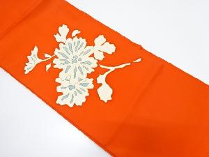 塩瀬　花模様　名古屋帯